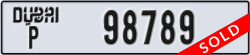 dubai - code - P - number -98789