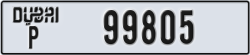 dubai - code - P - number -99805