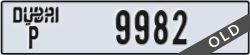 dubai - code - P - number -9982