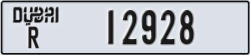 dubai - code - R - number -12928
