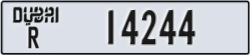 dubai - code - R - number -14244