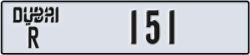 dubai - code - R - number -151
