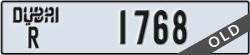 dubai - code - R - number -1768