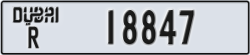 dubai - code - R - number -18847