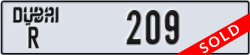 dubai - code - R - number -209