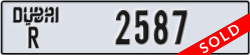dubai - code - R - number -2587