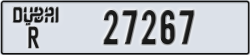 dubai - code - R - number -27267