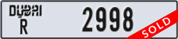 dubai - code - R - number -2998