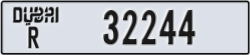 dubai - code - R - number -32244