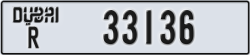 dubai - code - R - number -33136