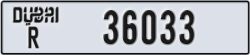 dubai - code - R - number -36033