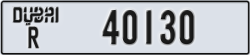 dubai - code - R - number -40130