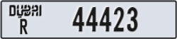 dubai - code - R - number -44423