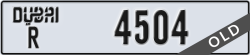dubai - code - R - number -4504