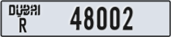 dubai - code - R - number -48002