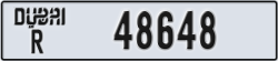 dubai - code - R - number -48648