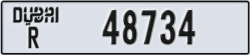 dubai - code - R - number -48734