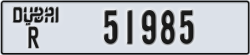 dubai - code - R - number -51985