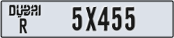 dubai - code - R - number -5X455