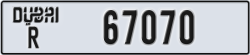 dubai - code - R - number -67070