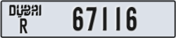 dubai - code - R - number -67116