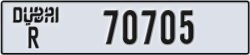 dubai - code - R - number -70705