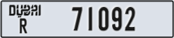 dubai - code - R - number -71092