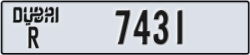 dubai - code - R - number -7431