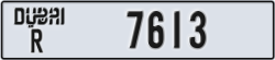 dubai - code - R - number -7613