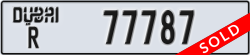 dubai - code - R - number -77787