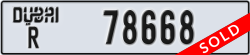 dubai - code - R - number -78668