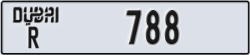 dubai - code - R - number -788