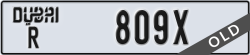 dubai - code - R - number -809X
