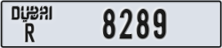 dubai - code - R - number -8289