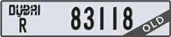 dubai - code - R - number -83118