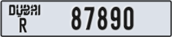dubai - code - R - number -87890