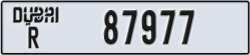 dubai - code - R - number -87977