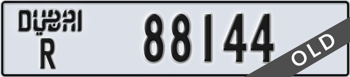 dubai License Plate Number 88144 Code R