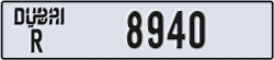 dubai - code - R - number -8940