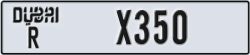 dubai - code - R - number -X350