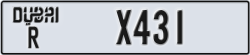 dubai - code - R - number -X431