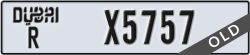 dubai - code - R - number -X5757