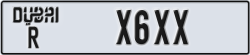 dubai - code - R - number -X6XX