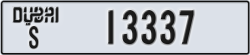 dubai - code - S - number -13337