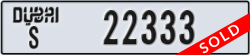dubai - code - S - number -22333