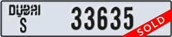 dubai - code - S - number -33635