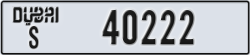 dubai - code - S - number -40222