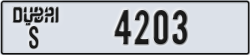 dubai - code - S - number -4203