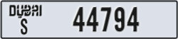 dubai - code - S - number -44794