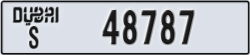 dubai - code - S - number -48787